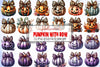 Halloween Pumpkin Bow Clipart Bundle