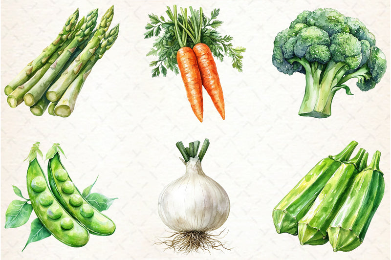 Vegetables Clipart Bundle 6 - CraftNest - Digital Crafting and Art