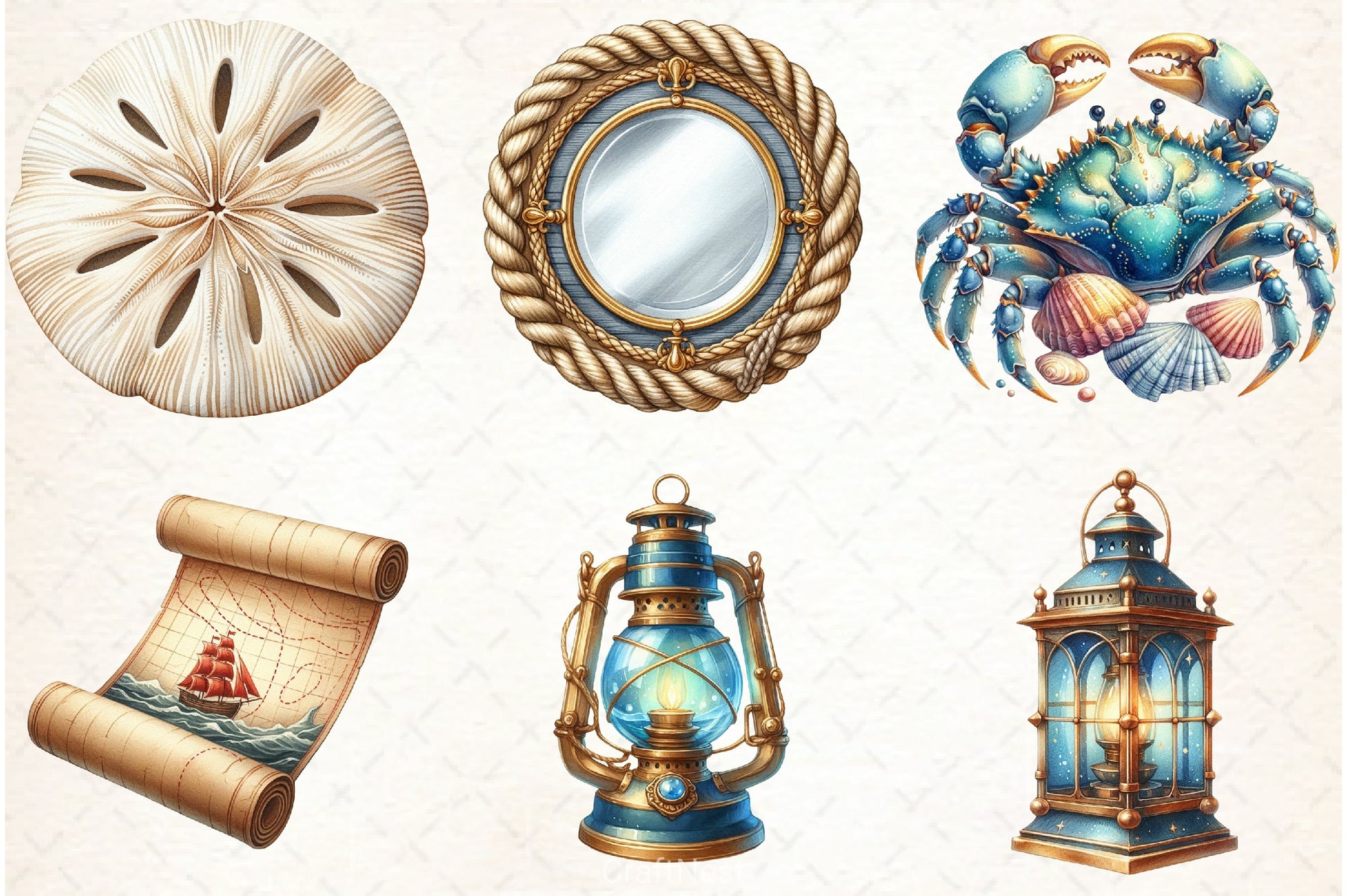 Nautical Decor Clipart Bundle - CraftNest - Digital Crafting and Art