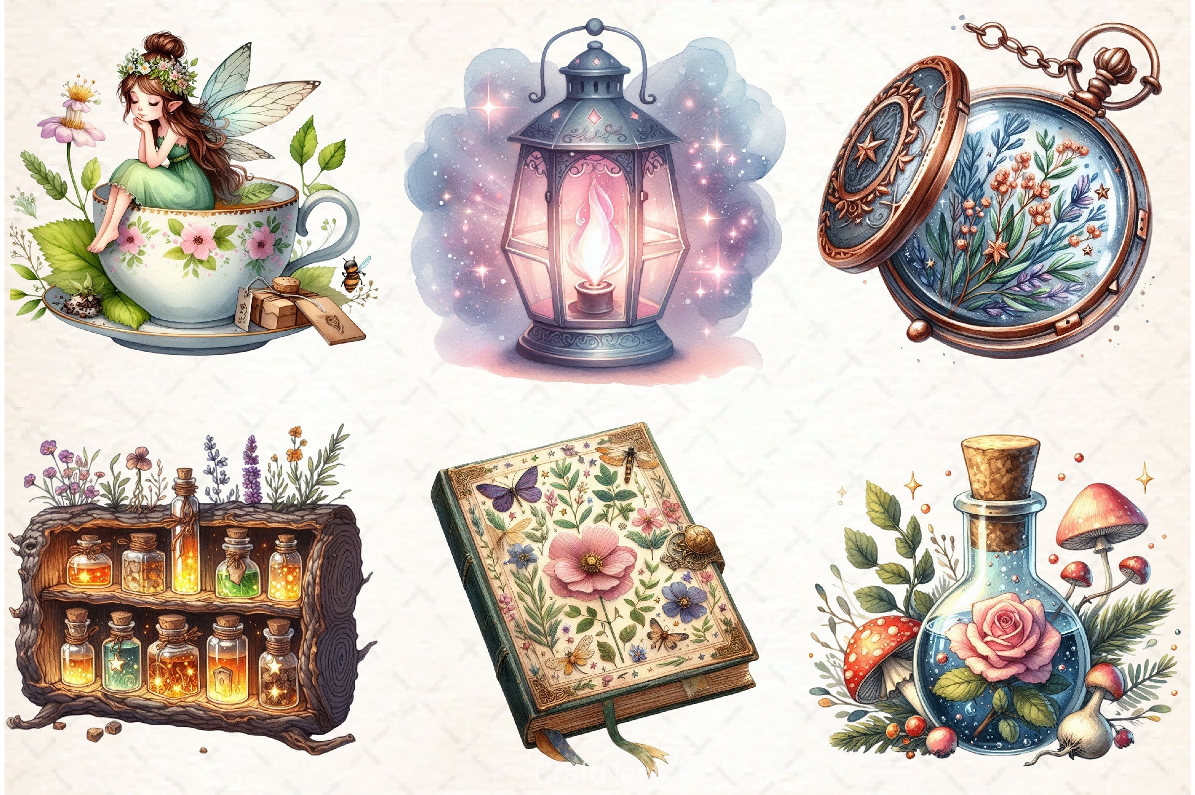 Fairy Apothecary Clipart Bundle - CraftNest - Digital Crafting and Art