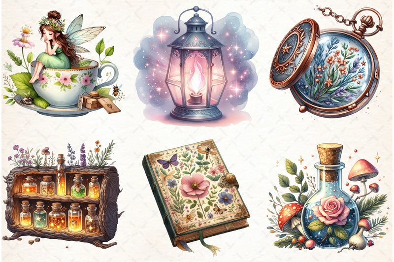 Fairy Apothecary Clipart Bundle - CraftNest - Digital Crafting and Art
