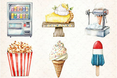 Retro Summer Treats Clipart Bundle - CraftNest - Digital Crafting and Art
