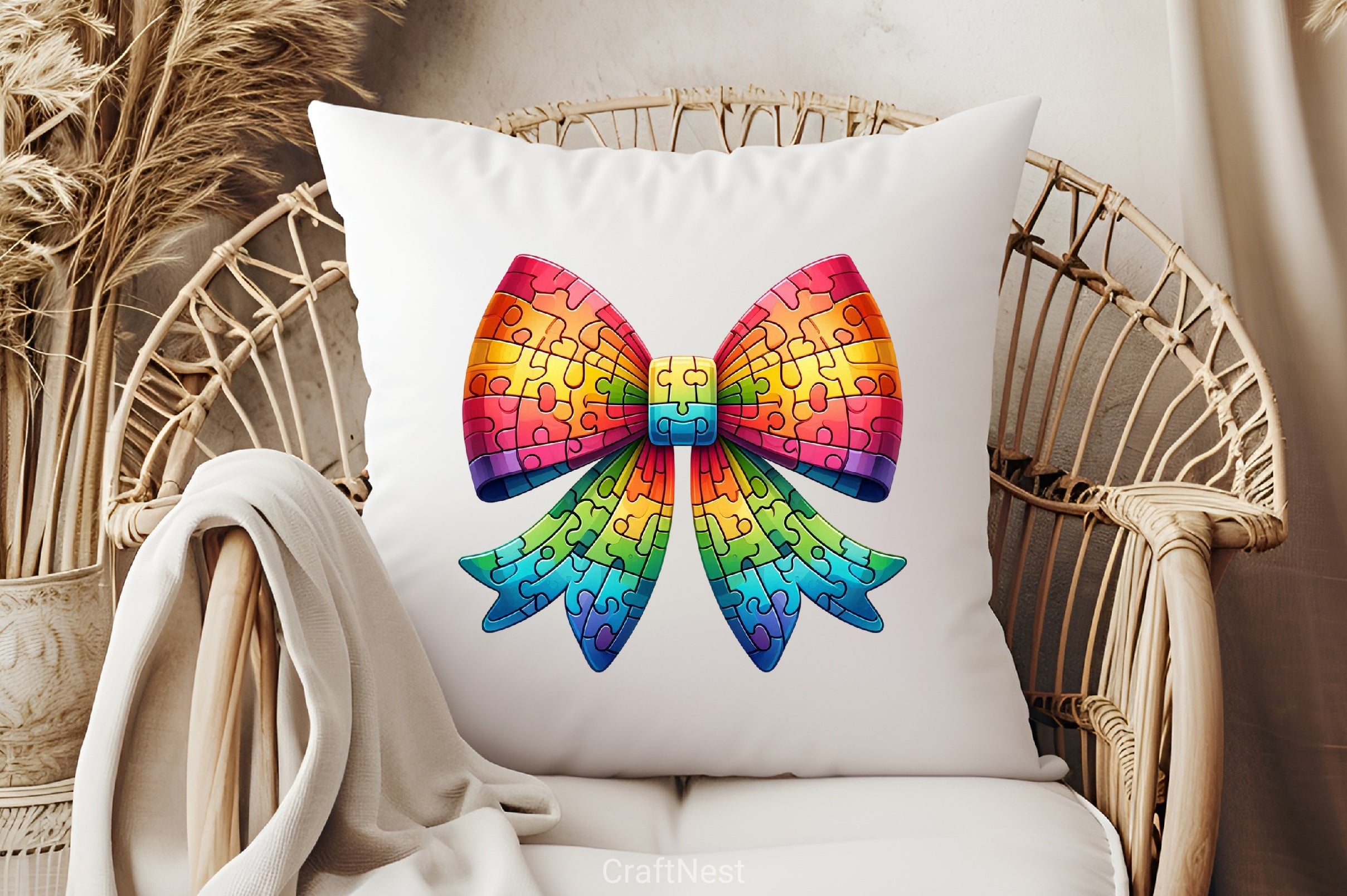 Autism Awareness Bow Clipart Bundle - CraftNest - Digital Crafting and Art