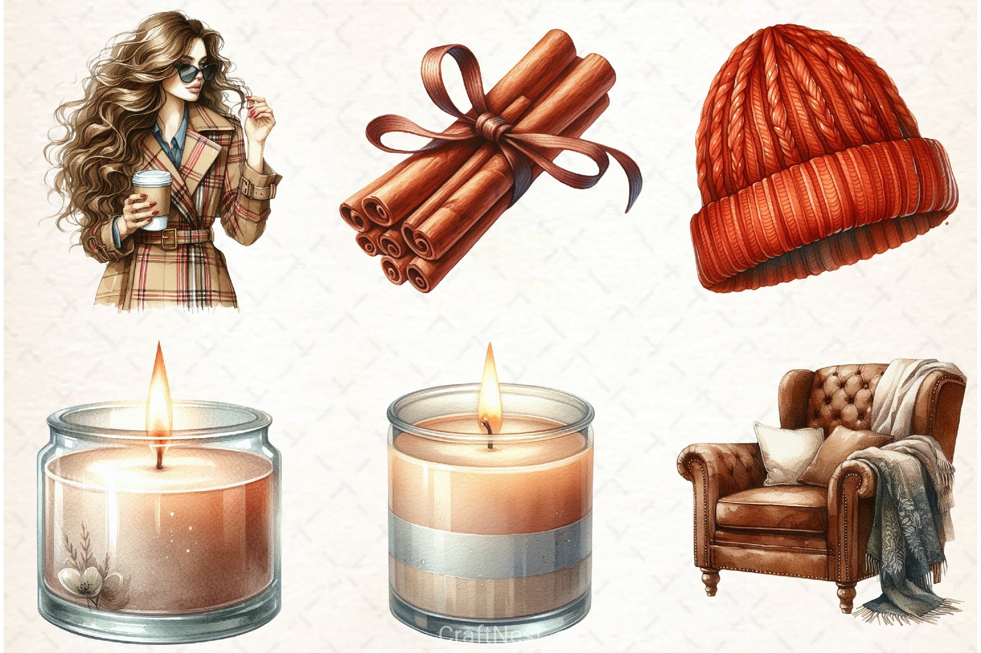 Autumn Cozy Fall Clipart Bundle - CraftNest - Digital Crafting and Art