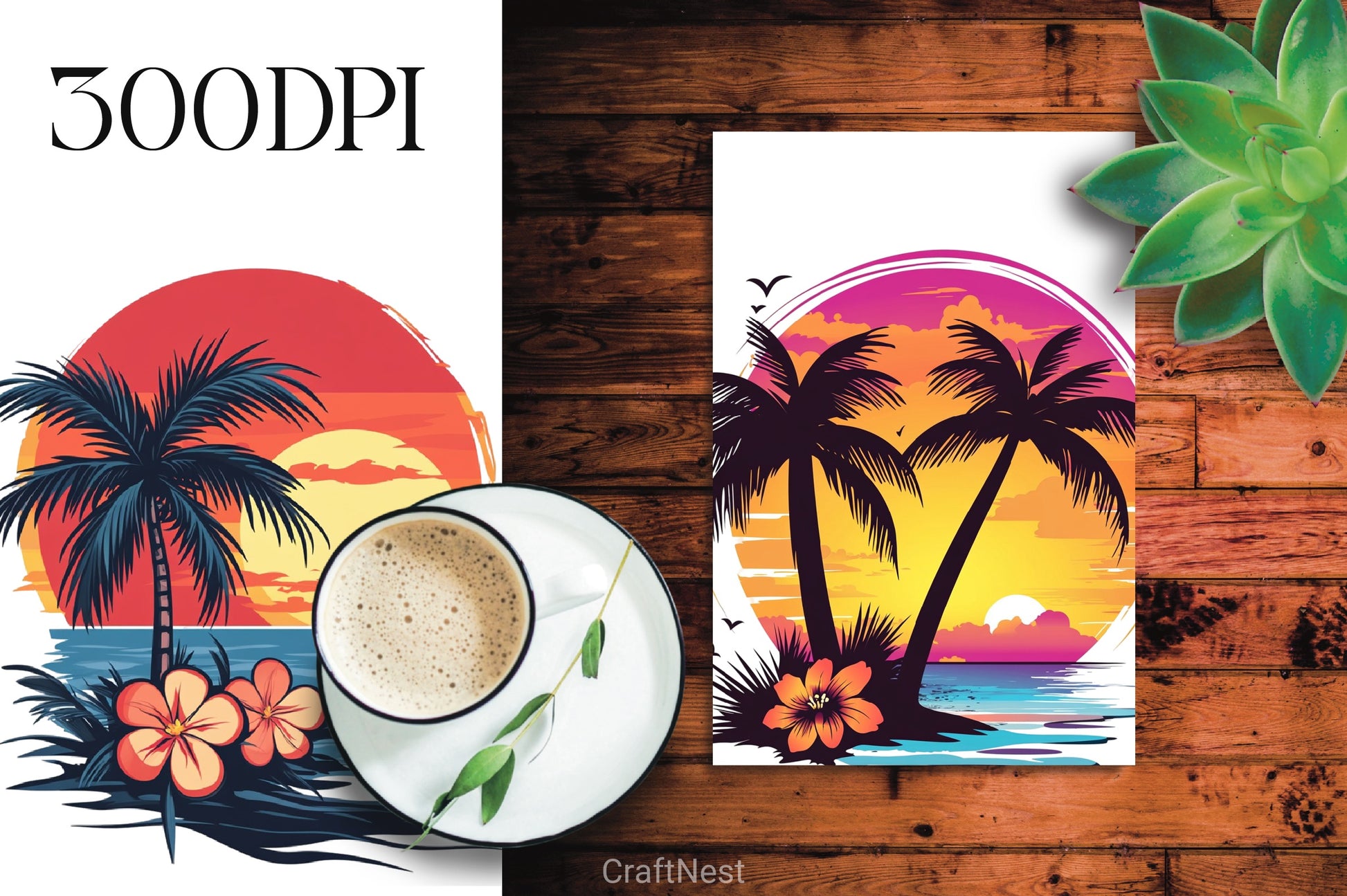 Beach Sunset Clipart Bundle - CraftNest - Digital Crafting and Art