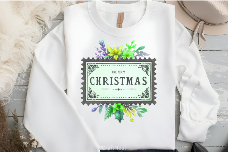 Vintage Christmas Labels Clipart Bundle - CraftNest - Digital Crafting and Art