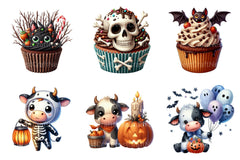 Spooky Sweet Halloween Cupcakes Clipart Bundle - CraftNest - Digital Crafting and Art