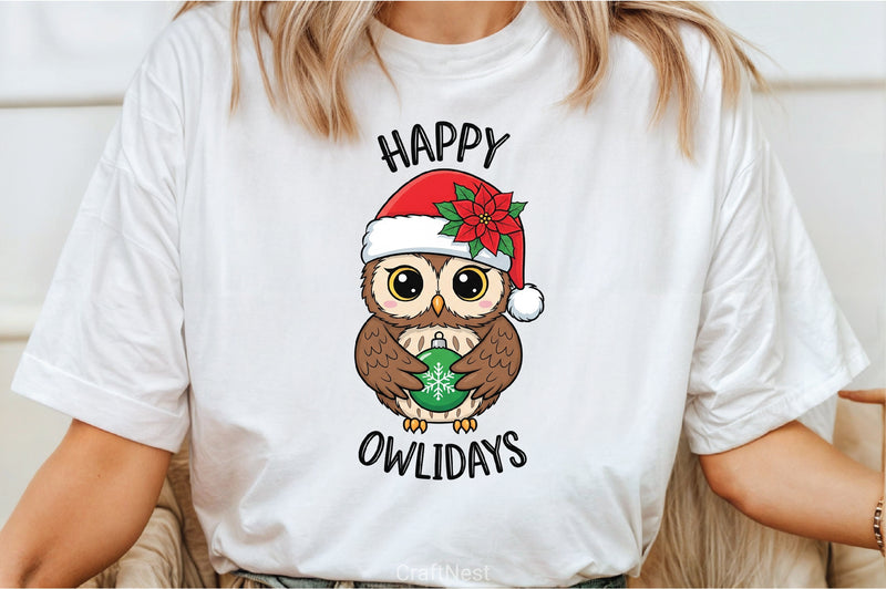 Owlidays Christmas Clipart Bundle - CraftNest - Digital Crafting and Art