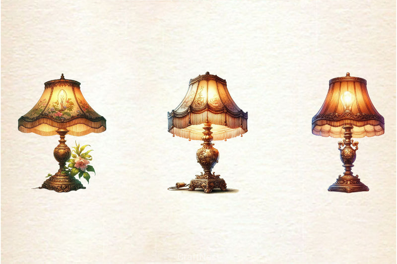 Victorian Lamp Clipart Bundle - CraftNest - Digital Crafting and Art