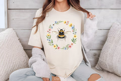 Whimsical Honey Bee Floral Clipart Bundle - CraftNest - Digital Crafting and Art