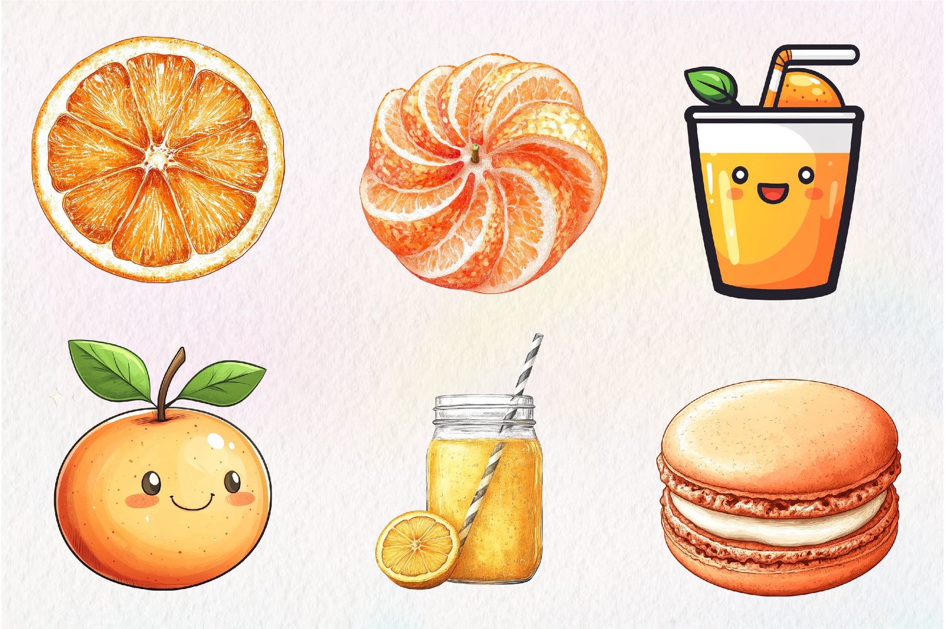 Oranges Clipart Bundle - CraftNest - Digital Crafting and Art