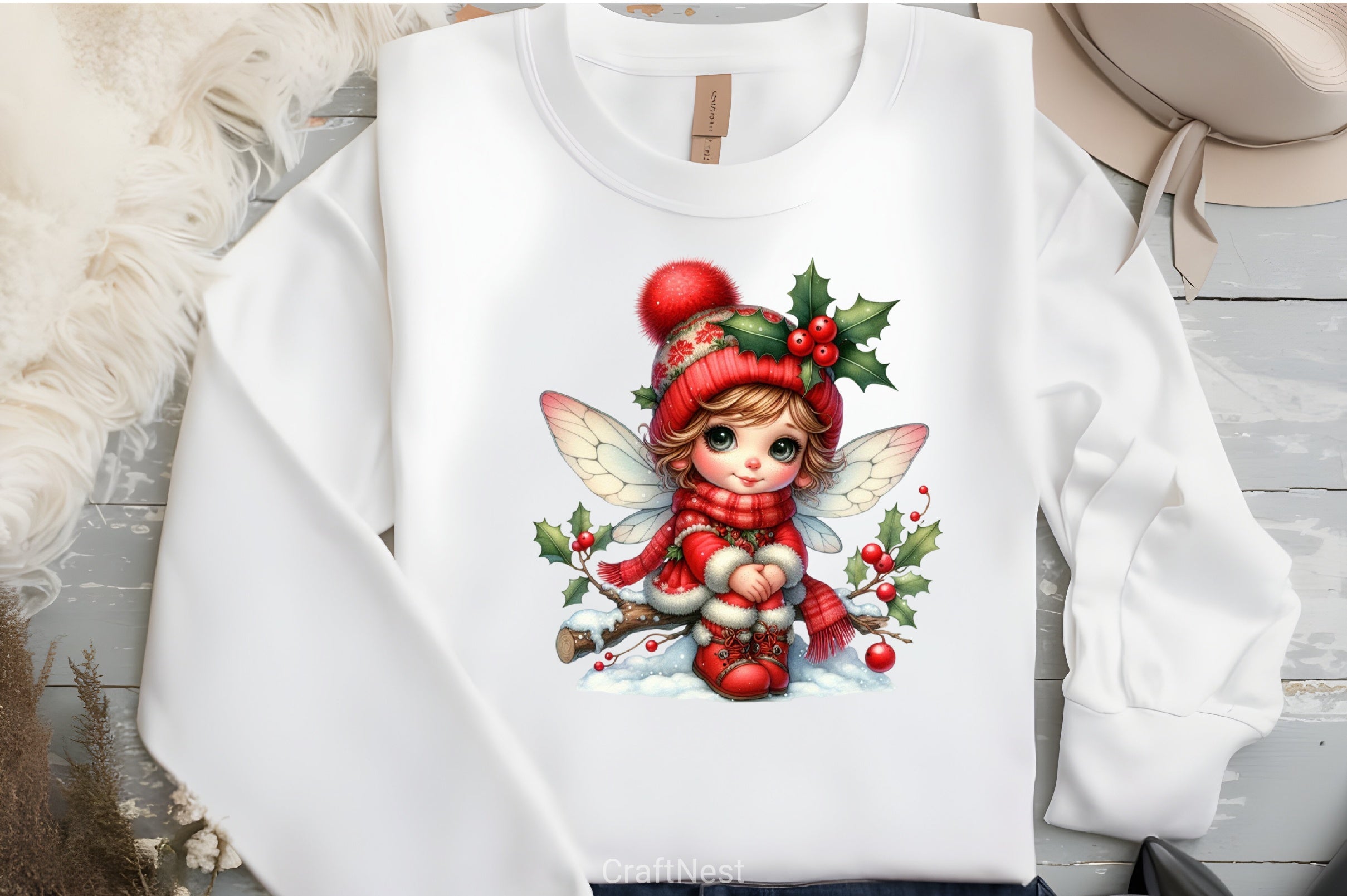 Cute Christmas Fairy Clipart Bundle - CraftNest - Digital Crafting and Art