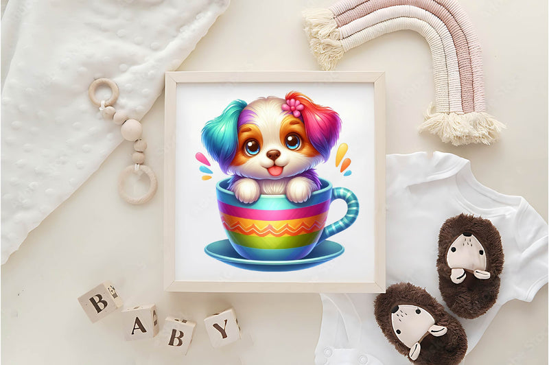Cute Dog Coffee Cup Clipart Bundle - CraftNest - Digital Crafting and Art
