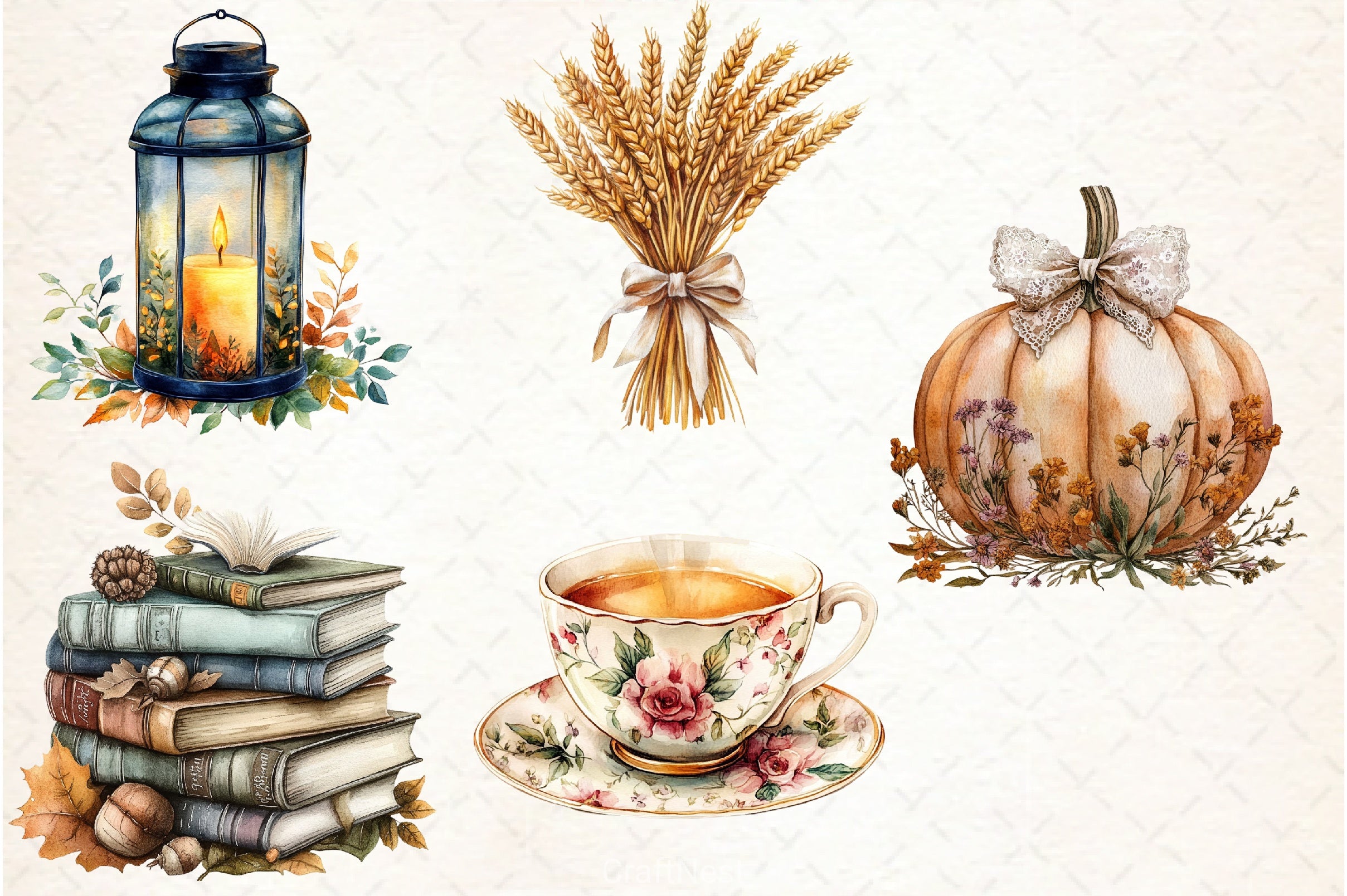 Cozy Autumn Clipart Bundle 5 - CraftNest - Digital Crafting and Art