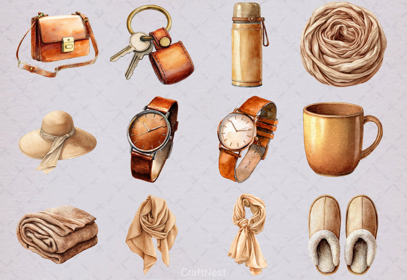 Daily Essentials Clipart Bundle - CraftNest - Digital Crafting and Art