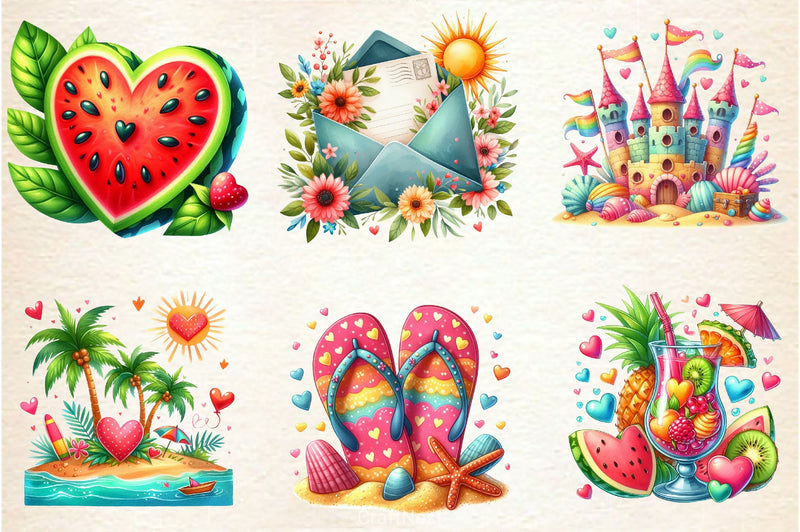 Love Summer Clipart Bundle 2 - CraftNest - Digital Crafting and Art