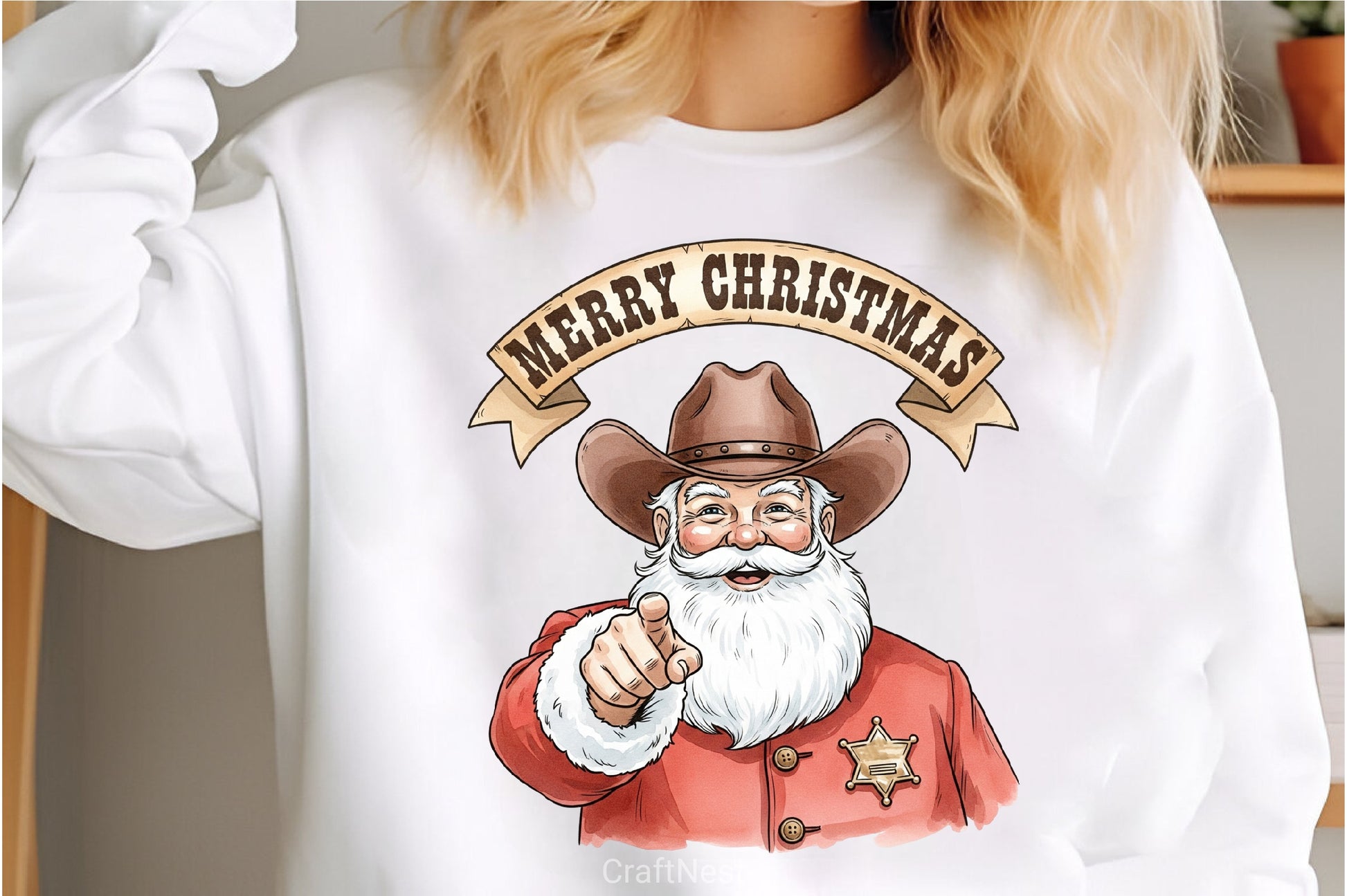 Merry Christmas Cowboy Santa Clipart Bundle - CraftNest - Digital Crafting and Art