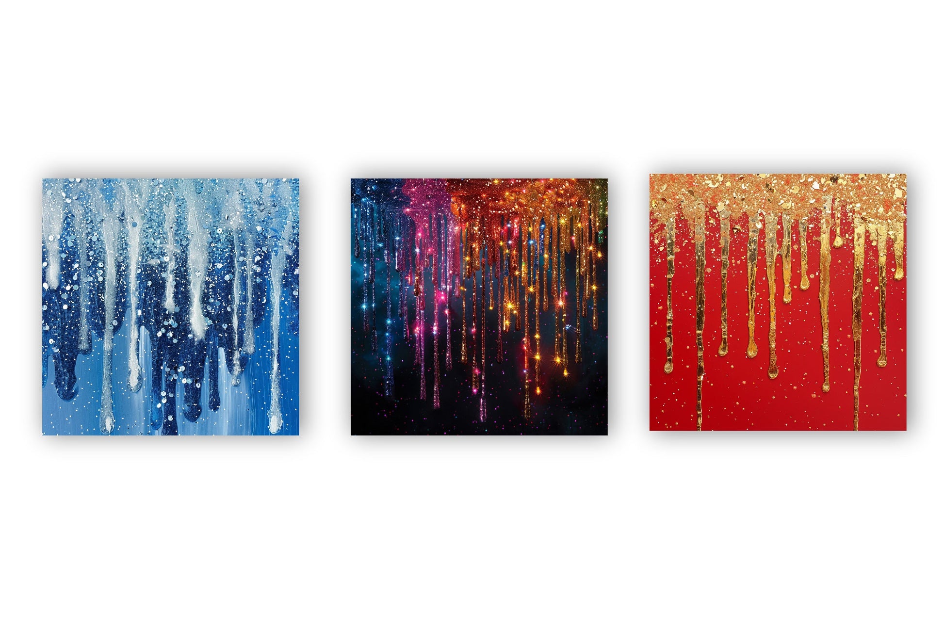 Christmas Dripping Glitter Digital Paper 3 - CraftNest - Digital Crafting and Art