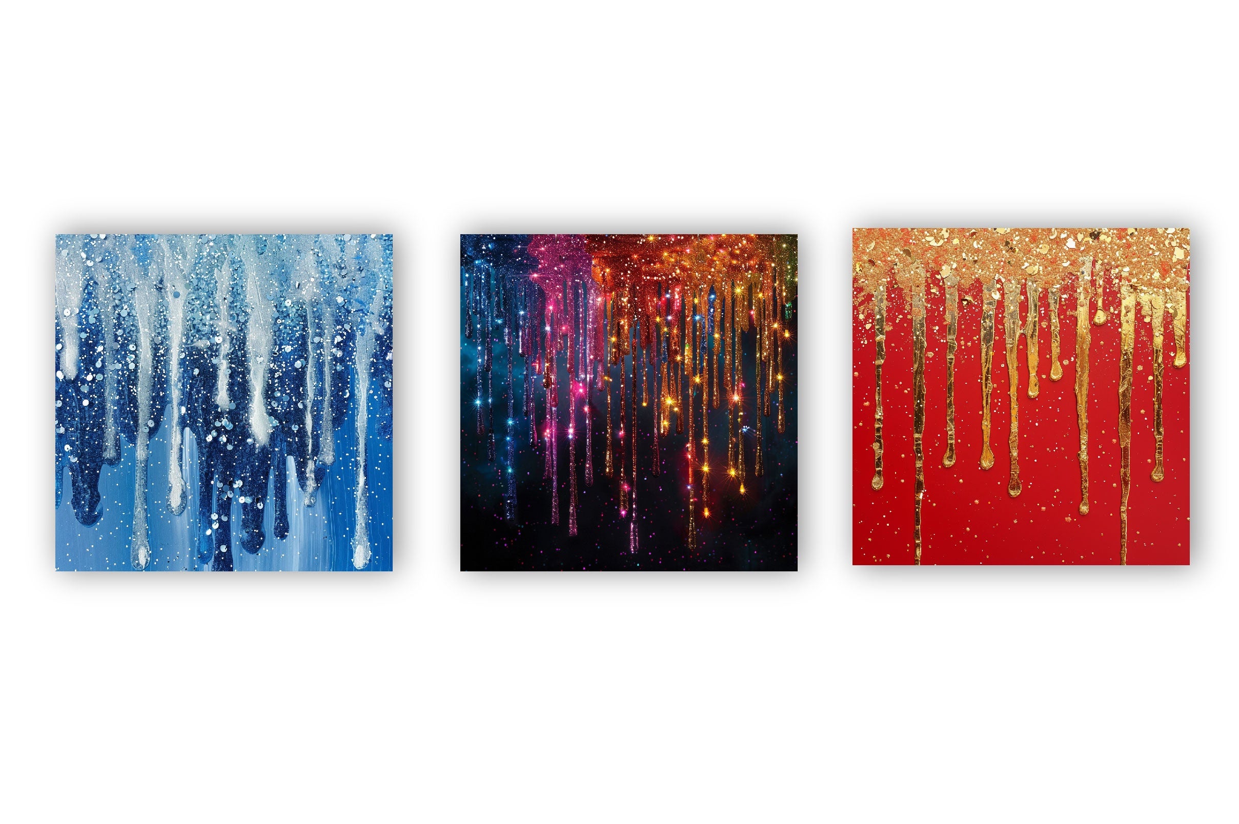 Christmas Dripping Glitter Digital Paper 3 - CraftNest - Digital Crafting and Art