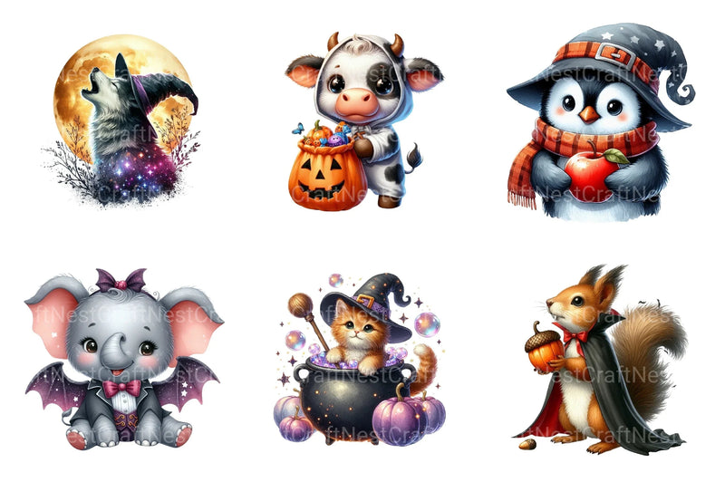 Halloween Animals Clipart Bundle 29 - CraftNest - Digital Crafting and Art