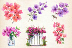 Bougainvillea Flower Clipart Bundle 4 - CraftNest - Digital Crafting and Art