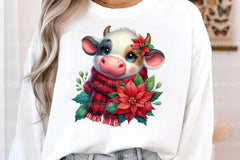 Christmas Highland Cow Clipart Bundle 20 - CraftNest - Digital Crafting and Art