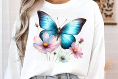 Floral Butterfly Clipart Bundle 56 - CraftNest - Digital Crafting and Art