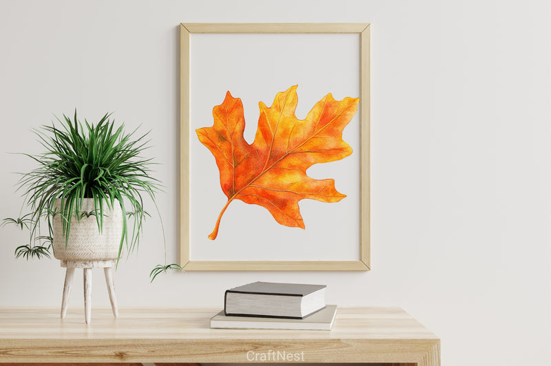 Burgundy Autumn Leaves & Flowers Clipart Bundle - CraftNest - Digital Crafting and Art