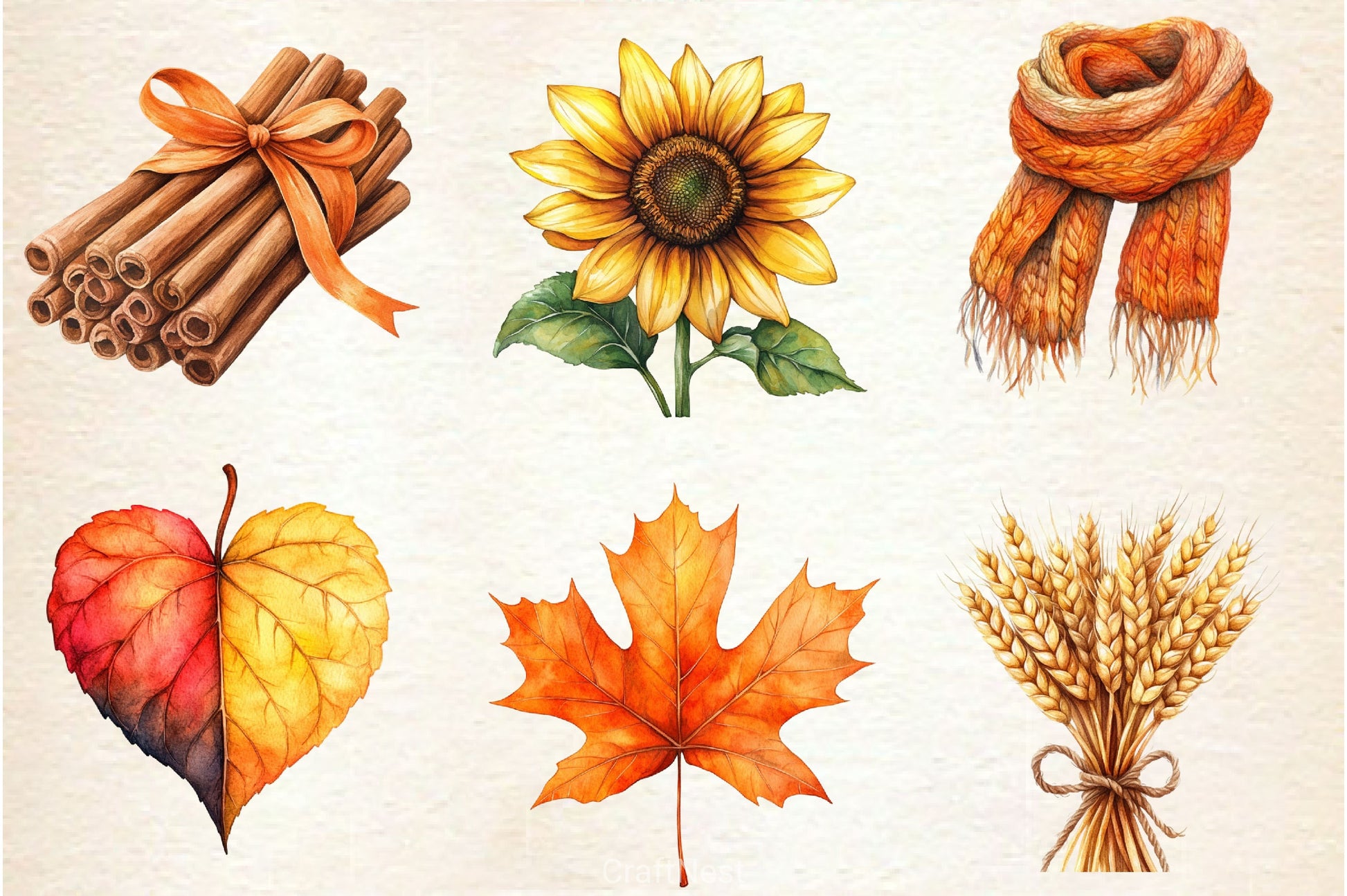 Lovely Autumn Clipart Bundle - CraftNest - Digital Crafting and Art