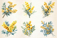 Mimosa Flower Clipart Bundle 2 - CraftNest - Digital Crafting and Art