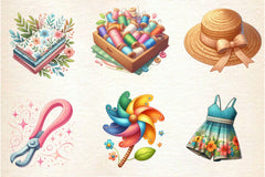 Summer Sewing Clipart Bundle - CraftNest - Digital Crafting and Art