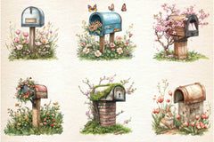 Spring Mailbox Clipart Bundle 2 - CraftNest - Digital Crafting and Art