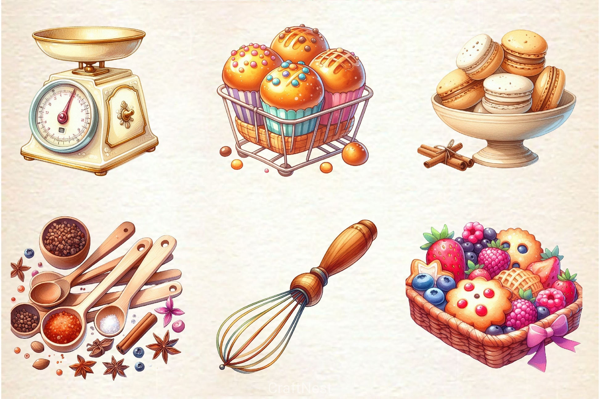 Neutral Baking Clipart Bundle 2 - CraftNest - Digital Crafting and Art