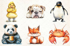 Grumpy Animals Clipart Bundle 4 - CraftNest - Digital Crafting and Art