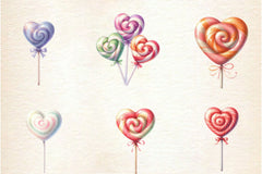 Heart Shaped Lollipops Clipart Bundle - CraftNest - Digital Crafting and Art