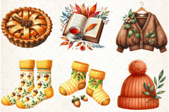 Watercolour Autumn Clipart Bundle - CraftNest - Digital Crafting and Art