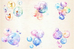 Pastel Soap Bubbles Clipart Bundle 2 - CraftNest - Digital Crafting and Art