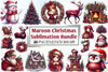 Maroon Christmas Clipart Bundle