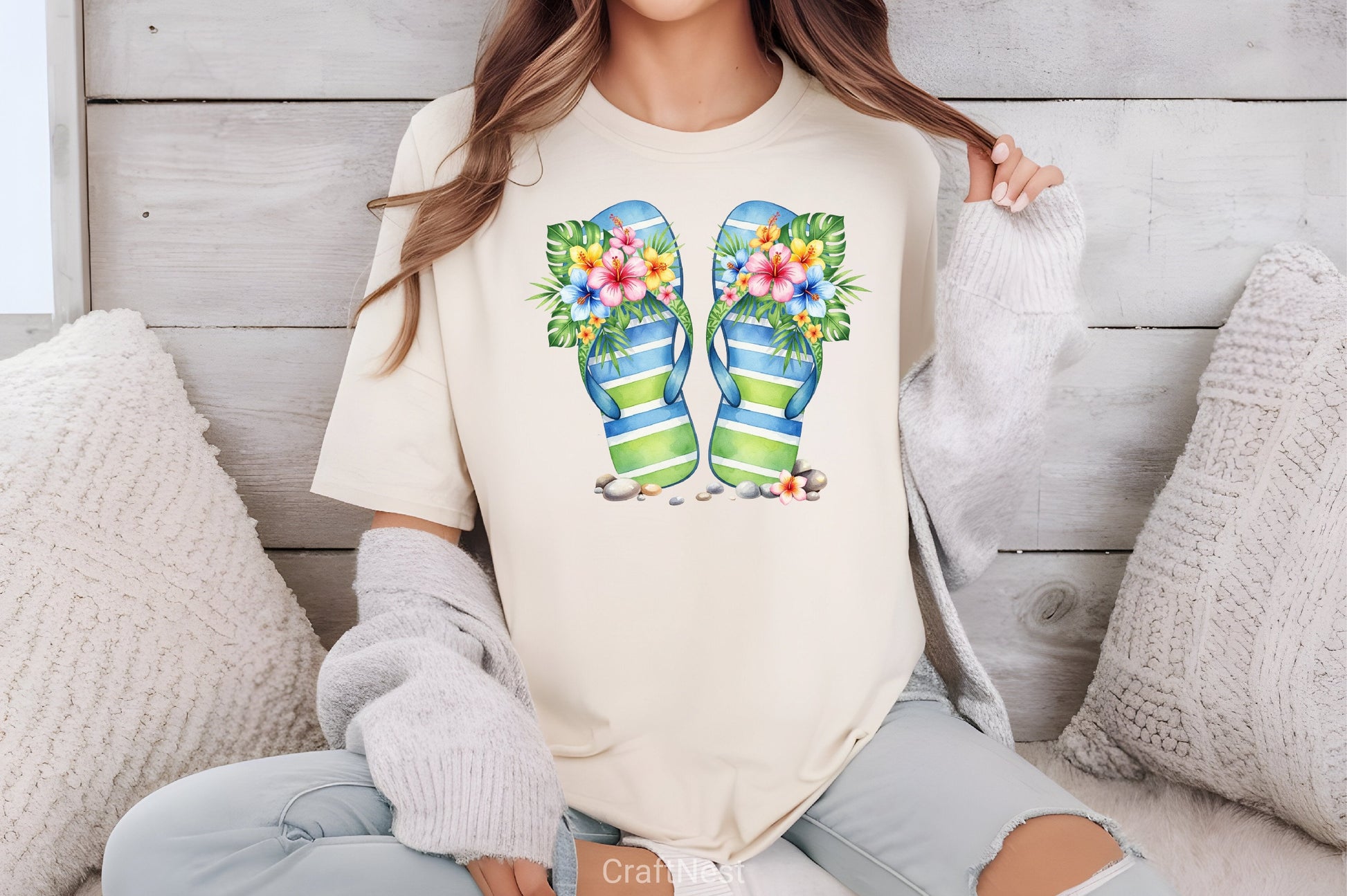 Summer Flip Flop Clipart Bundle - CraftNest - Digital Crafting and Art