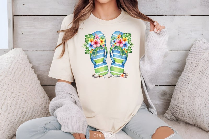 Summer Flip Flop Clipart Bundle - CraftNest - Digital Crafting and Art