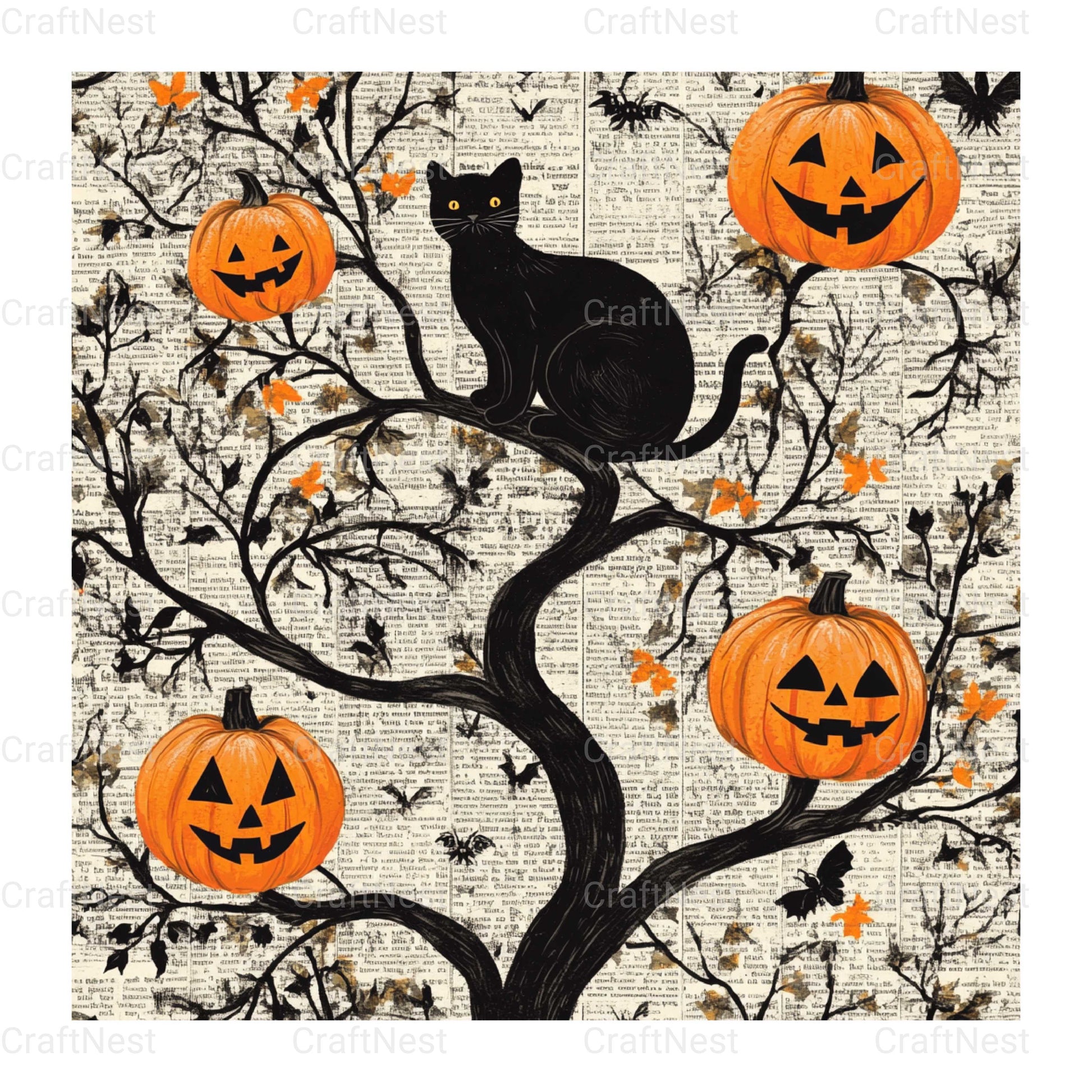 Halloween Damask Clipart Bundle - CraftNest - Digital Crafting and Art