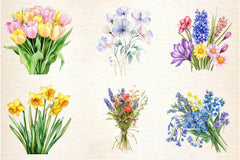 Fresh Spring Flower Clipart Bundle - CraftNest - Digital Crafting and Art