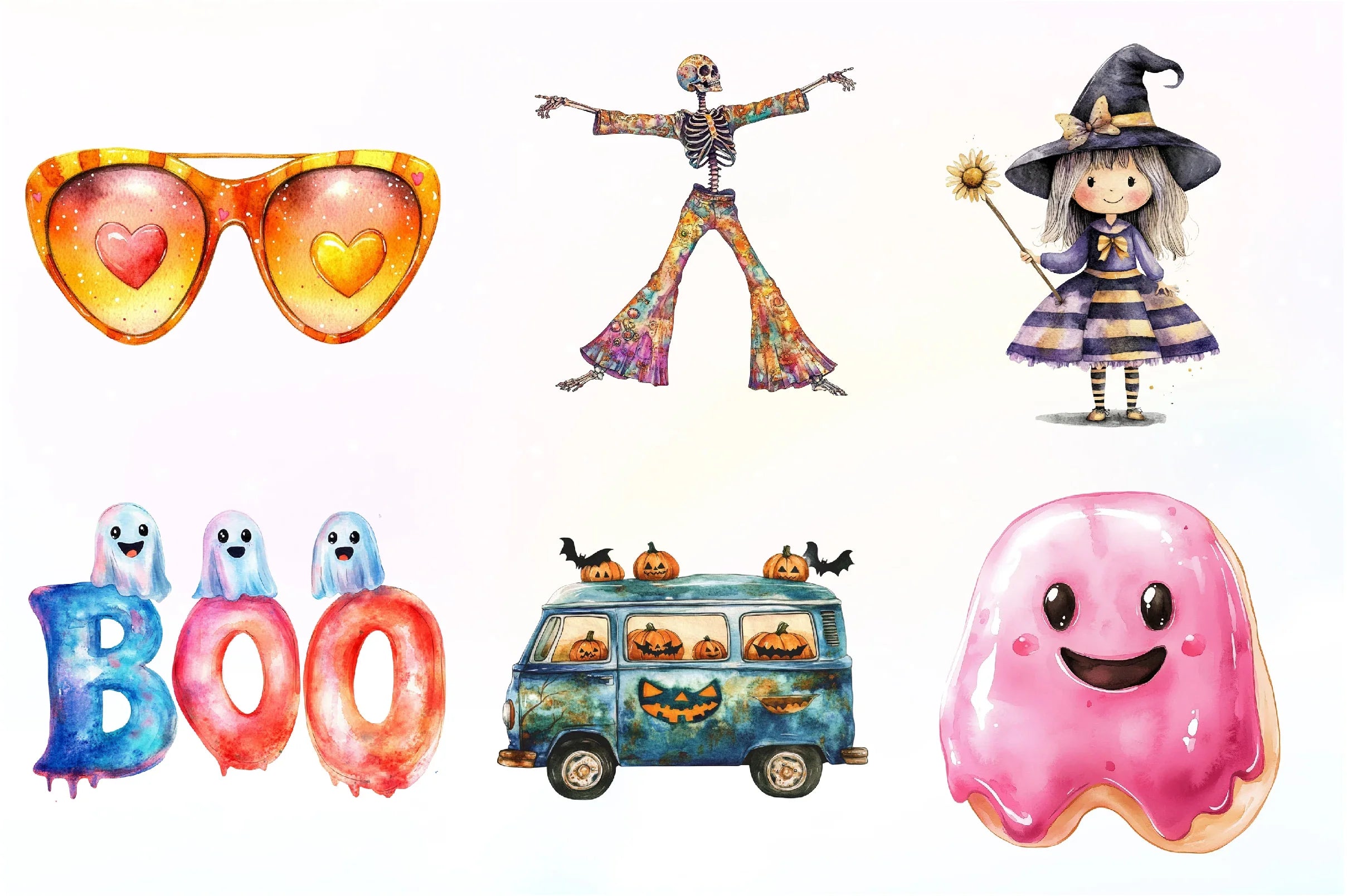 Groovy Halloween Clipart Bundle 1 - CraftNest - Digital Crafting and Art