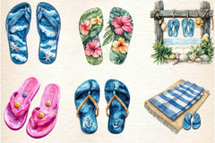 Summer Flip Flops Clipart Bundle 2 - CraftNest - Digital Crafting and Art