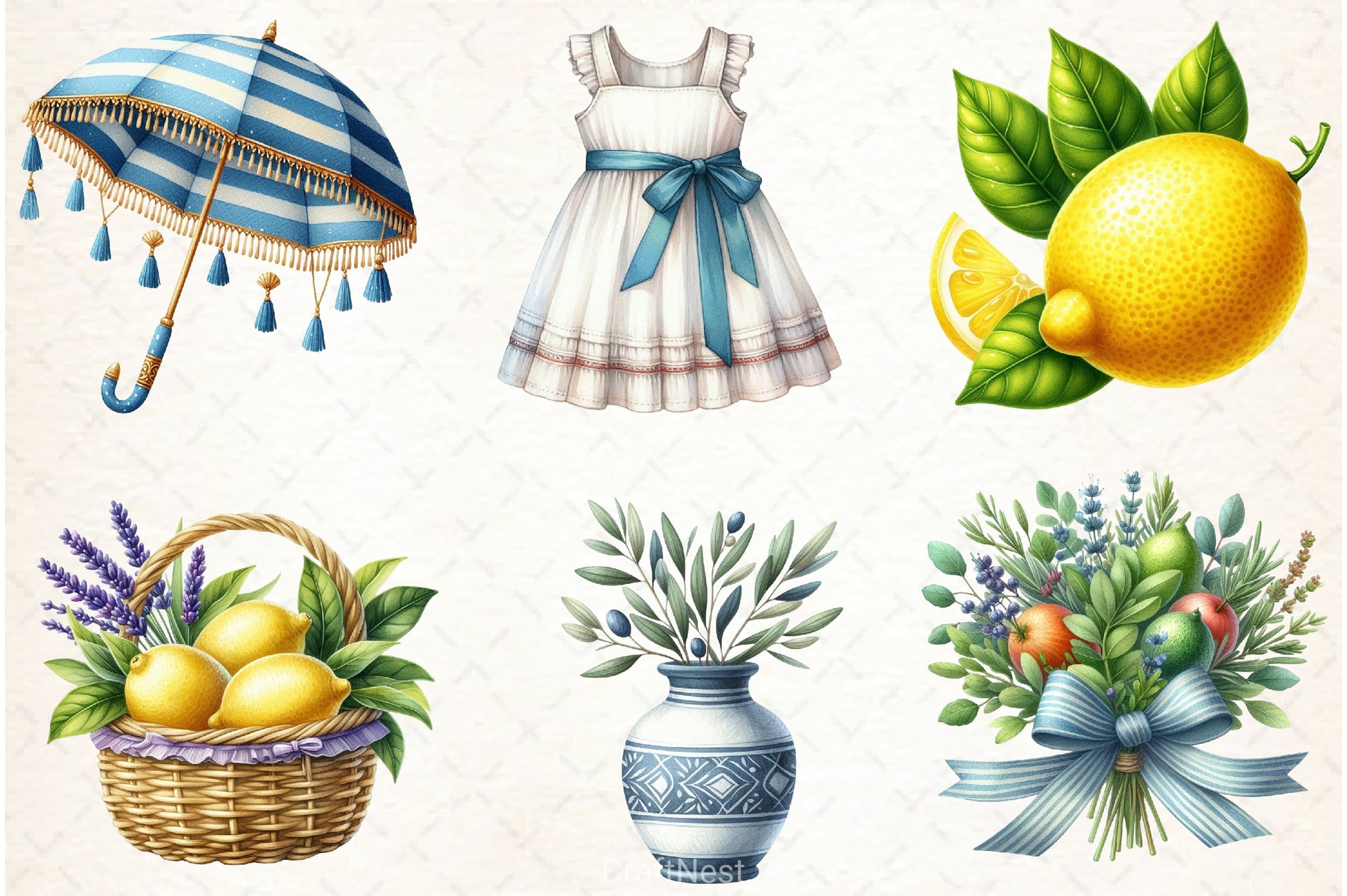 Sun Kissed Summers Clipart Bundle - CraftNest - Digital Crafting and Art