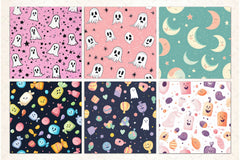 Cute Pastel Halloween Patterns Bundle - CraftNest - Digital Crafting and Art