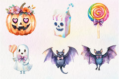 Cute Halloween Set Clipart Bundle 3 - CraftNest - Digital Crafting and Art