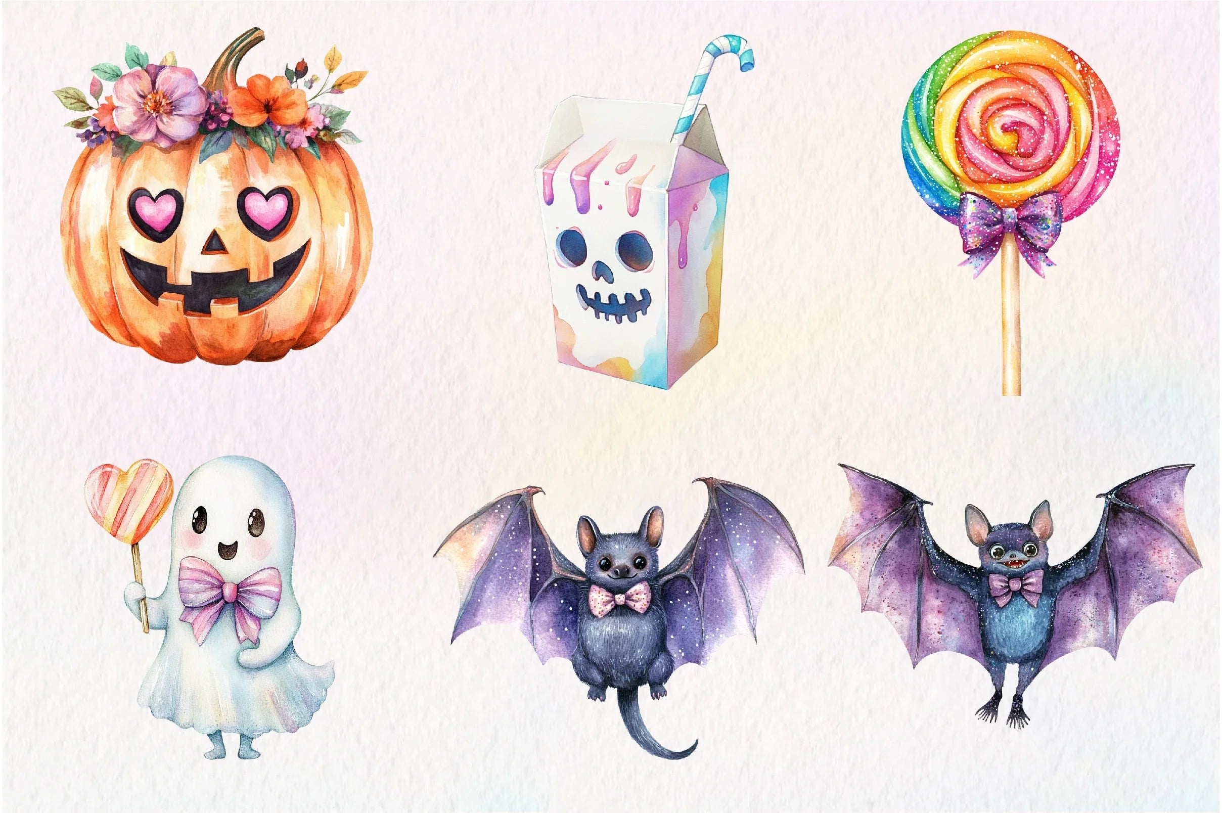 Cute Halloween Set Clipart Bundle 3 - CraftNest - Digital Crafting and Art