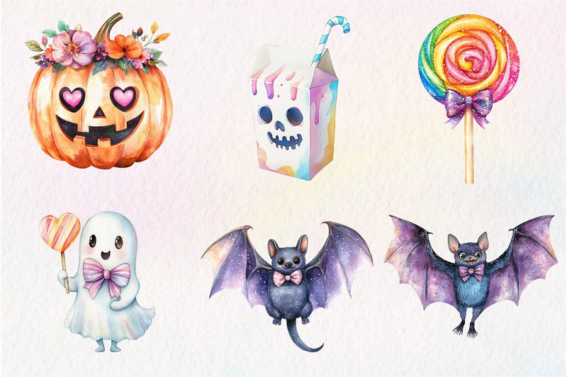 Cute Halloween Set Clipart Bundle 3 - CraftNest - Digital Crafting and Art