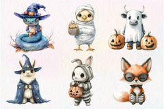 Quirky Halloween Animals Clipart Bundle - CraftNest - Digital Crafting and Art